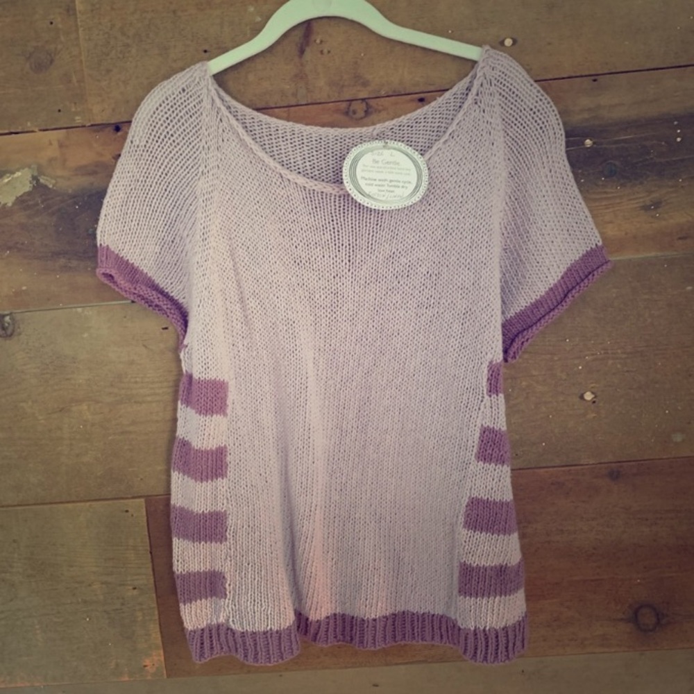 NWT Handcrafted short sleeve sweater final price